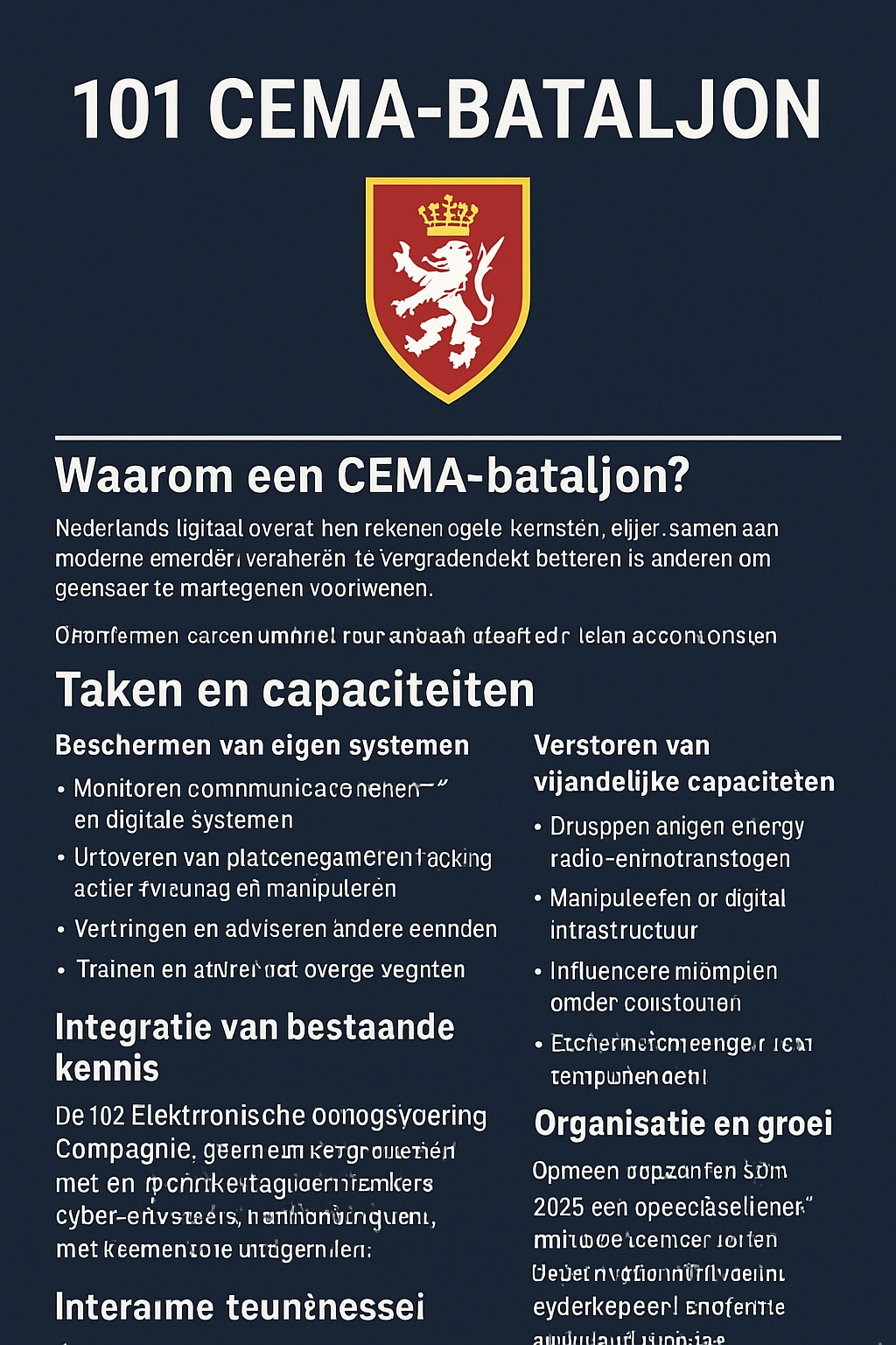101 CEMA-Bataljon: Nederland’s Nieuwe Frontlinie in de Digitale Oorlogsvoering